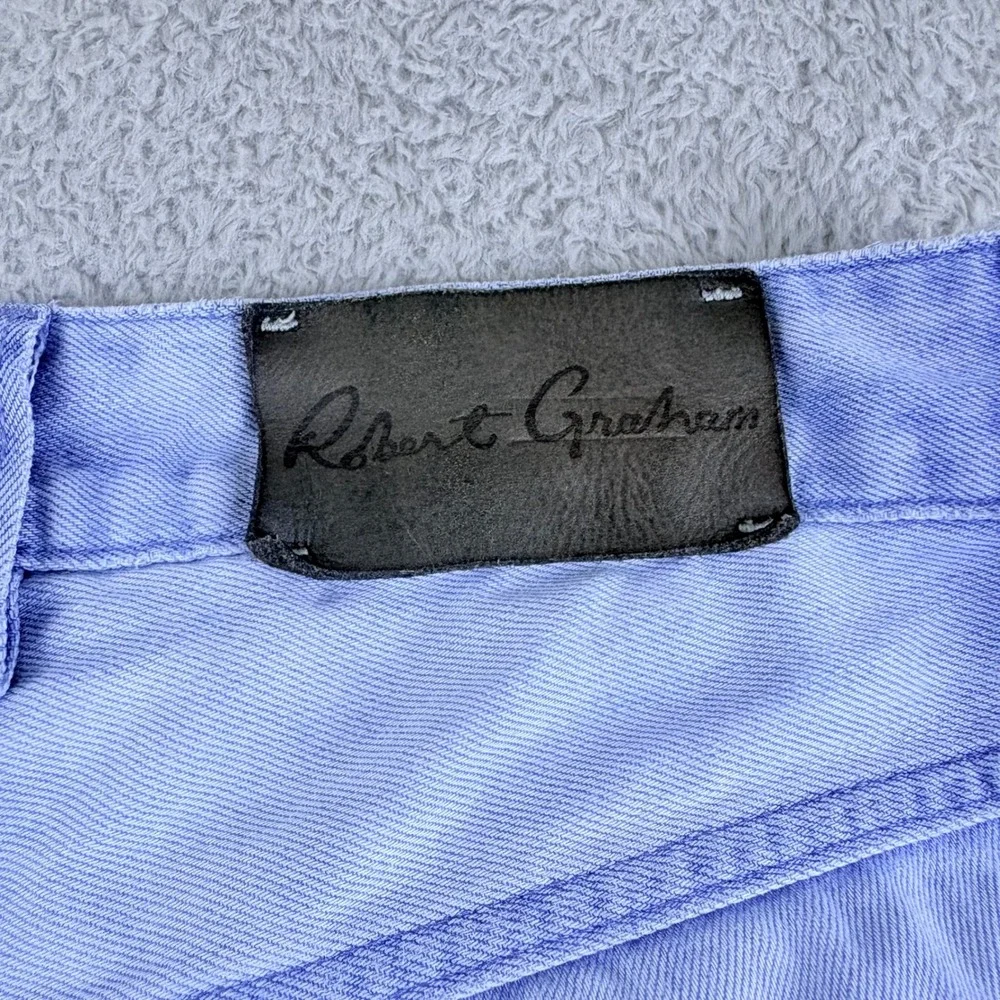Robert Graham Jeans Mens 33 Light Wash Blue Stretch Denim Casual Designer Pants